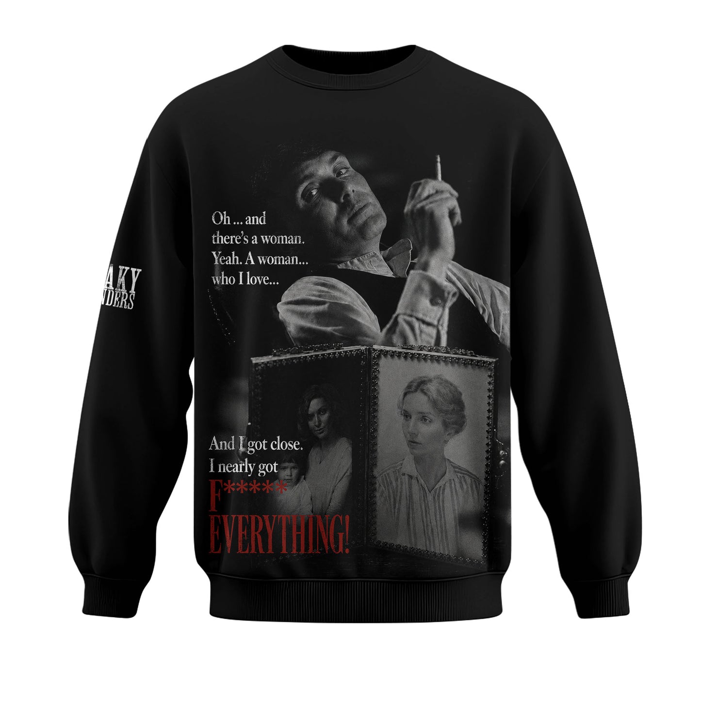 Peaky Blinders Inspired Apparel Collection — Black Quote Graphic Hoodie, Zip Hoodie, Sweatshirt & T-Shirt
