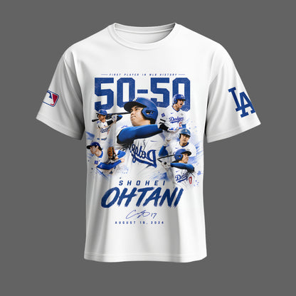 Shohei Ohtani 50-50 Los Angeles Baseball Fan Shirt, Hoodie, Sweatshirt & Zip Hoodie | Dodgers Inspir - Custom Fan Apparel Image 2