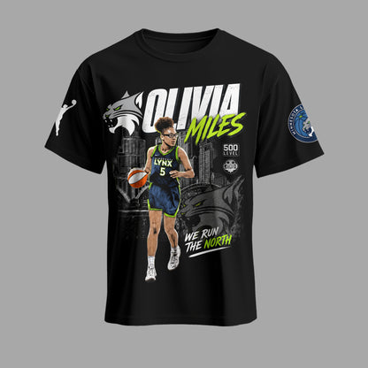 Olivia Miles Basketball Fan Shirt — Hoodie — Sweatshirt & Zip Hoodie | Minnesota Lynx Inspired WNBA  - Custom Fan Apparel Image 2