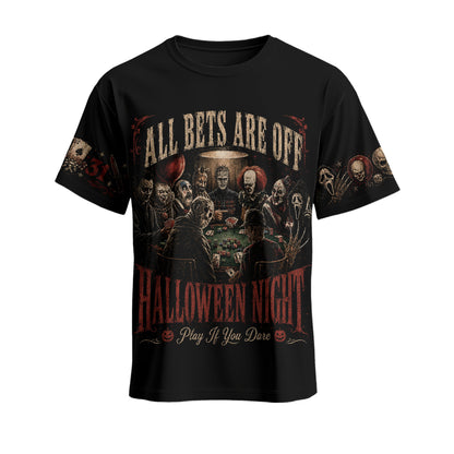 Halloween Night Horror Shirt — Scary Poker Graphic Sweatshirt Hoodie