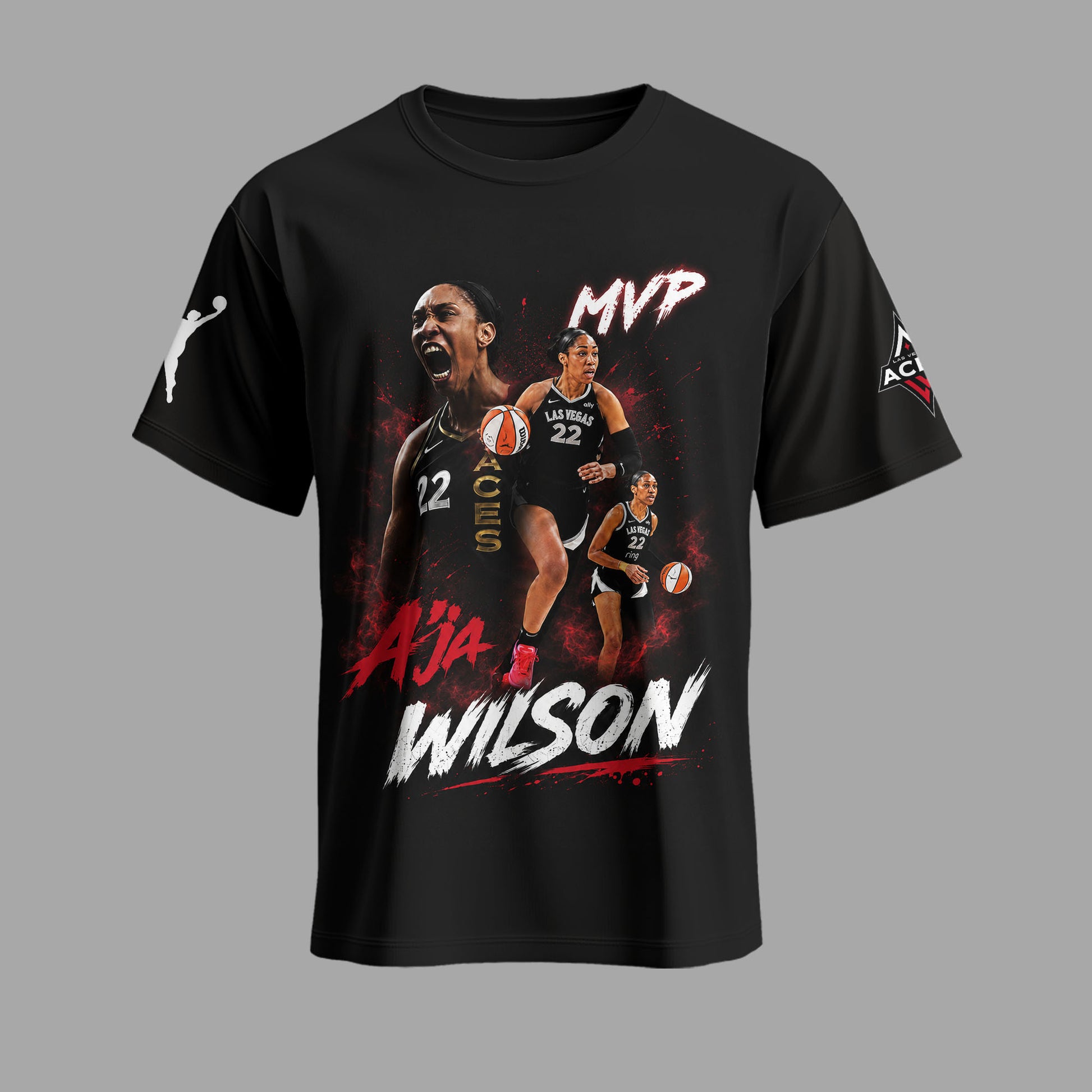 A’ja Wilson MVP Basketball Fan Shirt — Hoodie — Sweatshirt & Zip Hoodie | Las Vegas Aces Inspired WN - Custom Fan Apparel Image 2