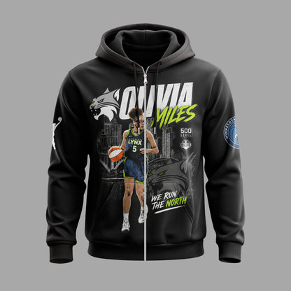 Olivia Miles Basketball Fan Shirt — Hoodie — Sweatshirt & Zip Hoodie | Minnesota Lynx Inspired WNBA  - Custom Fan Apparel Image 7