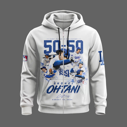 Shohei Ohtani 50-50 Los Angeles Baseball Fan Shirt, Hoodie, Sweatshirt & Zip Hoodie | Dodgers Inspir - Custom Fan Apparel Image 4