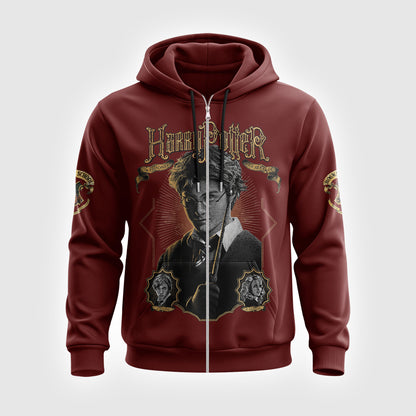 Wizard School Graphic Shirt — Vintage Magic Movie Inspired Tee — Hoodie — Sweatshirt & Zip Hoodie fo - Custom Fan Apparel Image 4