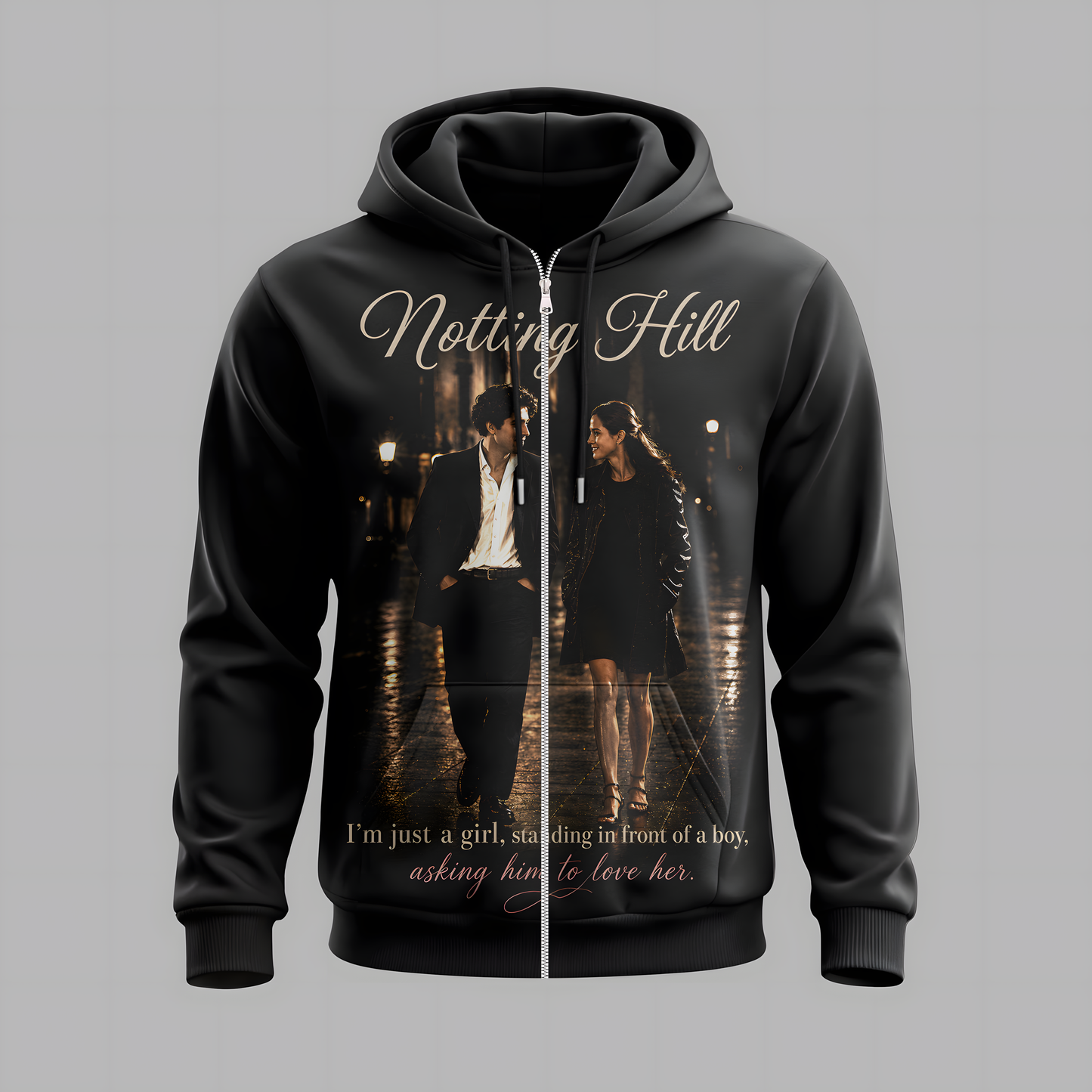 Notting Hill Romantic Movie Quote Shirt, Vintage Couple Graphic Hoodie, Love Story Sweatshirt, 90s Romance Tee, Zip Hoodie Gift