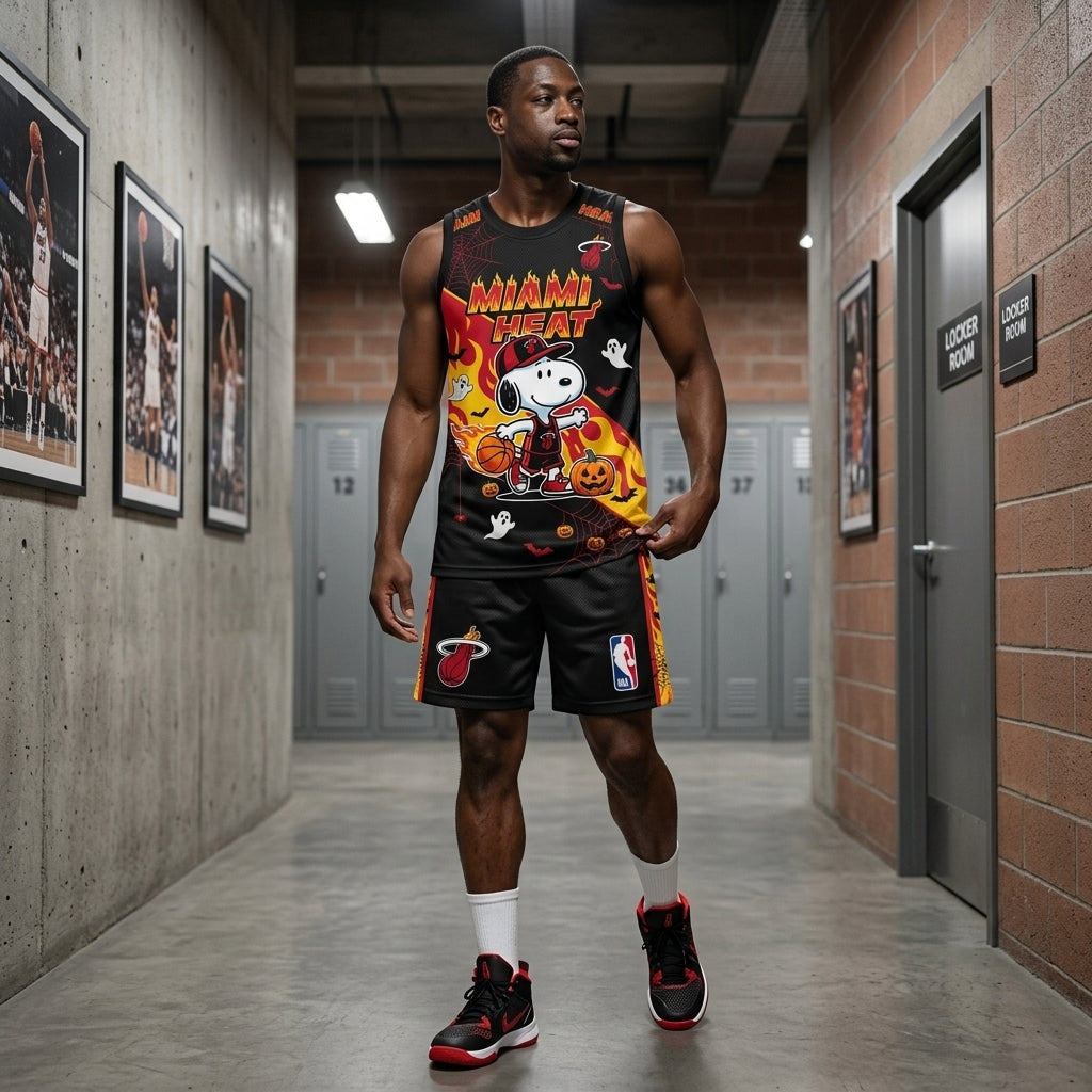 Limited Halloween Basketball Set, Cartoon Beagle Jersey + Shorts | 30 Teams