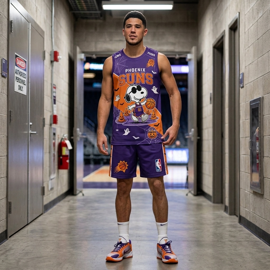 Limited Halloween Basketball Set, Cartoon Beagle Jersey + Shorts | 30 Teams
