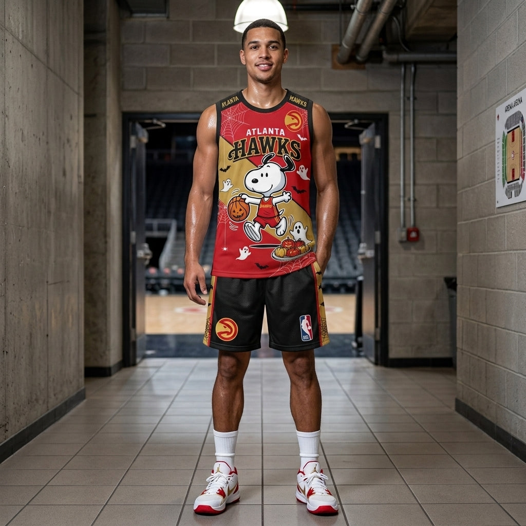 Limited Halloween Basketball Set, Cartoon Beagle Jersey + Shorts | 30 Teams