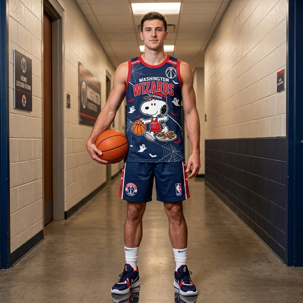 Limited Halloween Basketball Set, Cartoon Beagle Jersey + Shorts | 30 Teams