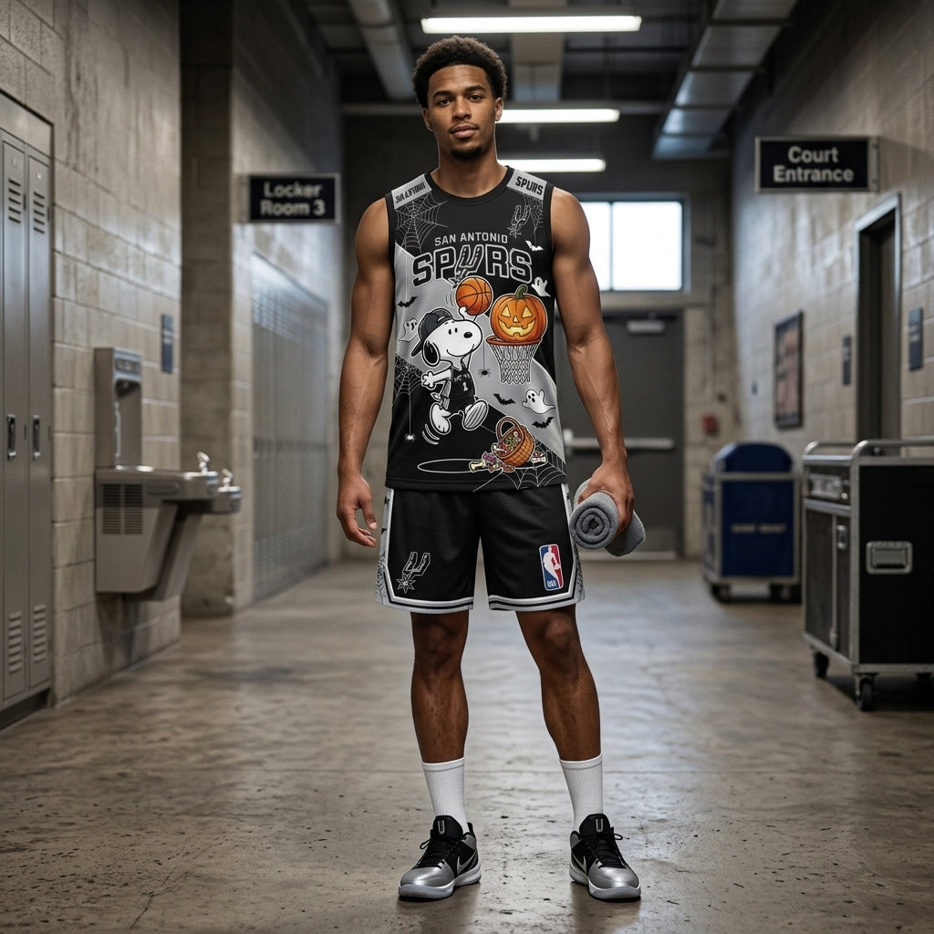 Limited Halloween Basketball Set, Cartoon Beagle Jersey + Shorts | 30 Teams