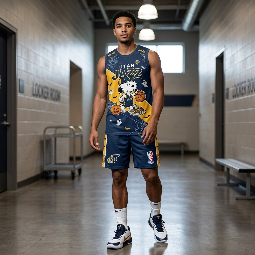 Limited Halloween Basketball Set, Cartoon Beagle Jersey + Shorts | 30 Teams