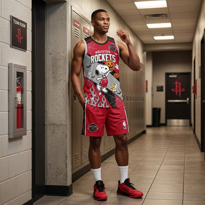 Limited Halloween Basketball Set, Cartoon Beagle Jersey + Shorts | 30 Teams