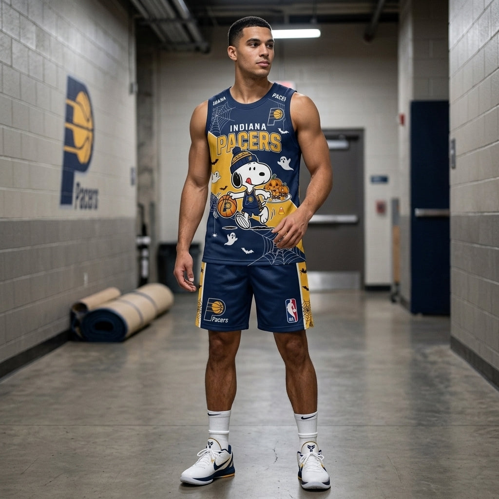 Limited Halloween Basketball Set, Cartoon Beagle Jersey + Shorts | 30 Teams
