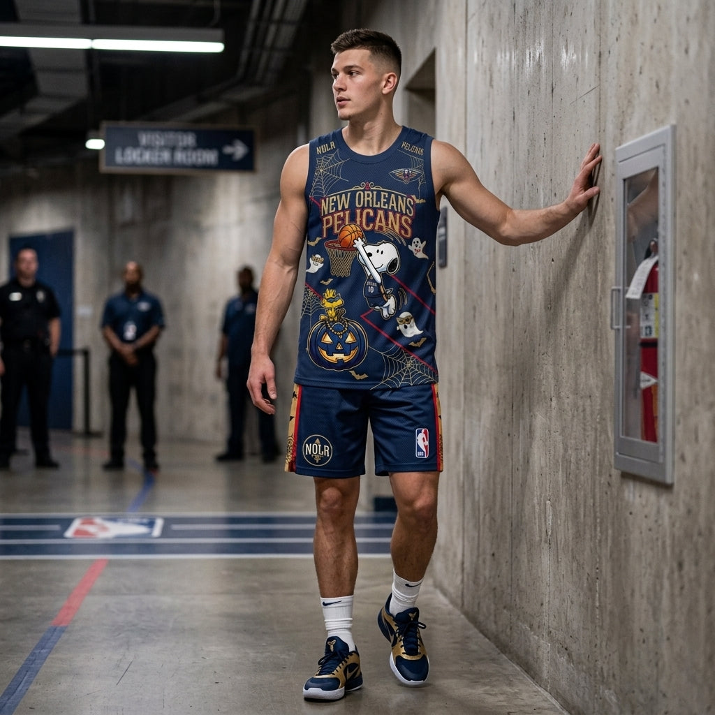 Limited Halloween Basketball Set, Cartoon Beagle Jersey + Shorts | 30 Teams