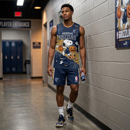 Limited Halloween Basketball Set, Cartoon Beagle Jersey + Shorts | 30 Teams