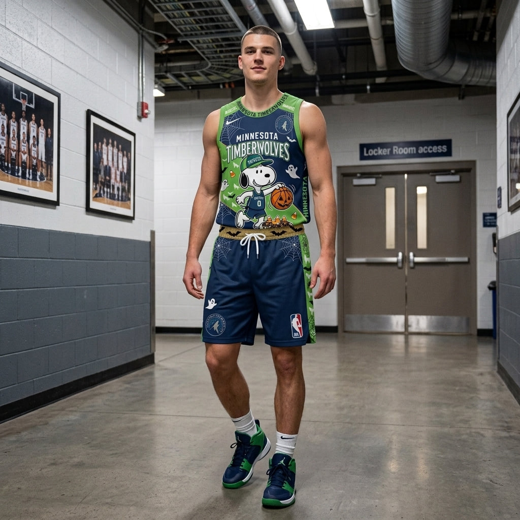 Limited Halloween Basketball Set, Cartoon Beagle Jersey + Shorts | 30 Teams