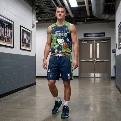 Limited Halloween Basketball Set, Cartoon Beagle Jersey + Shorts | 30 Teams