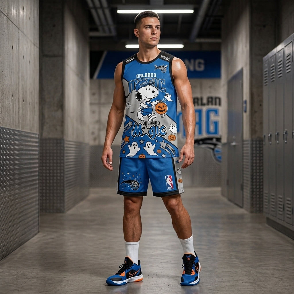 Limited Halloween Basketball Set, Cartoon Beagle Jersey + Shorts | 30 Teams