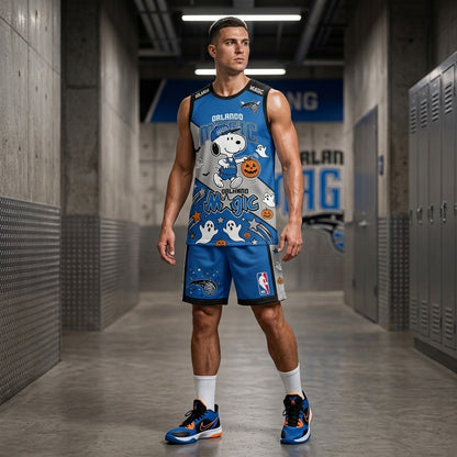 Limited Halloween Basketball Set, Cartoon Beagle Jersey + Shorts | 30 Teams