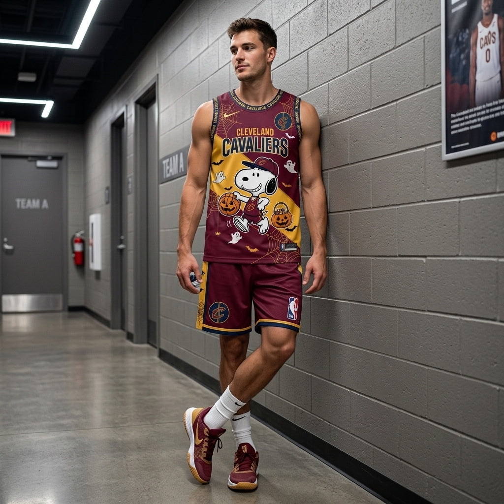 Limited Halloween Basketball Set, Cartoon Beagle Jersey + Shorts | 30 Teams