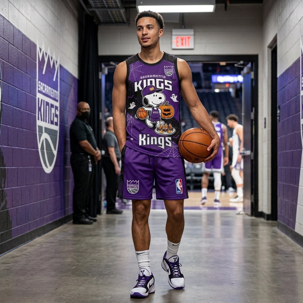 Limited Halloween Basketball Set, Cartoon Beagle Jersey + Shorts | 30 Teams