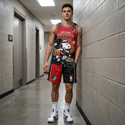 Limited Halloween Basketball Set, Cartoon Beagle Jersey + Shorts | 30 Teams