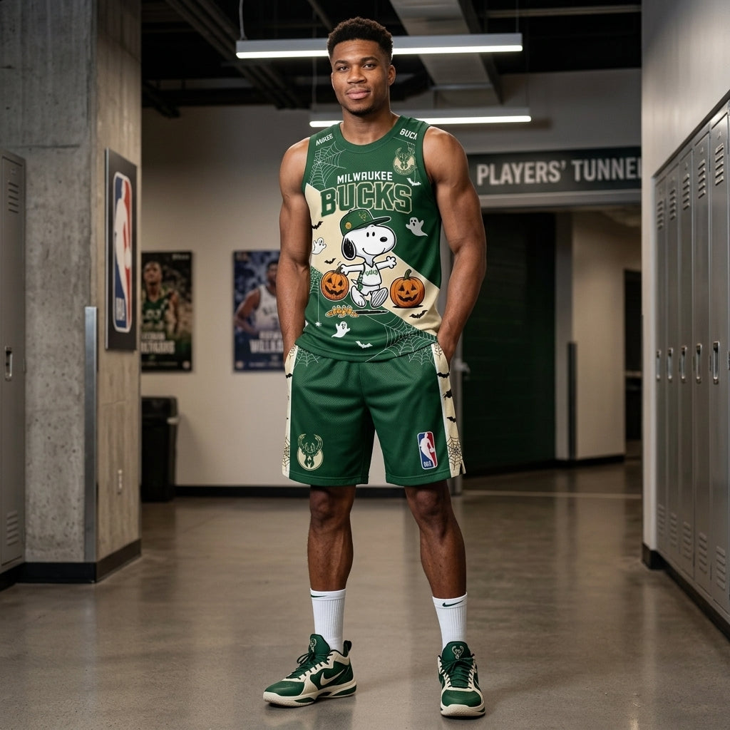 Limited Halloween Basketball Set, Cartoon Beagle Jersey + Shorts | 30 Teams