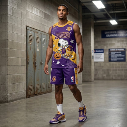 Limited Halloween Basketball Set, Cartoon Beagle Jersey + Shorts | 30 Teams