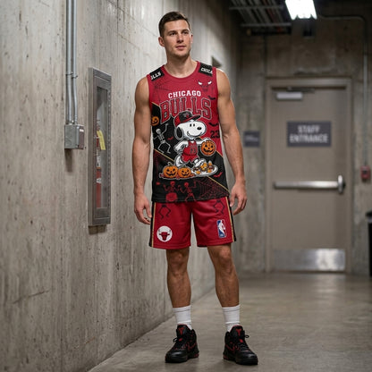 Limited Halloween Basketball Set, Cartoon Beagle Jersey + Shorts | 30 Teams