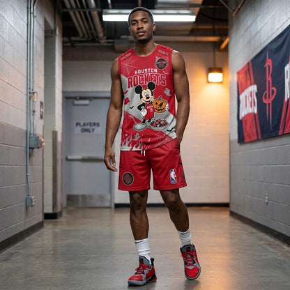 Limited Halloween Fan Set, Cartoon Mouse Basketball Jersey + Shorts | 30 Teams