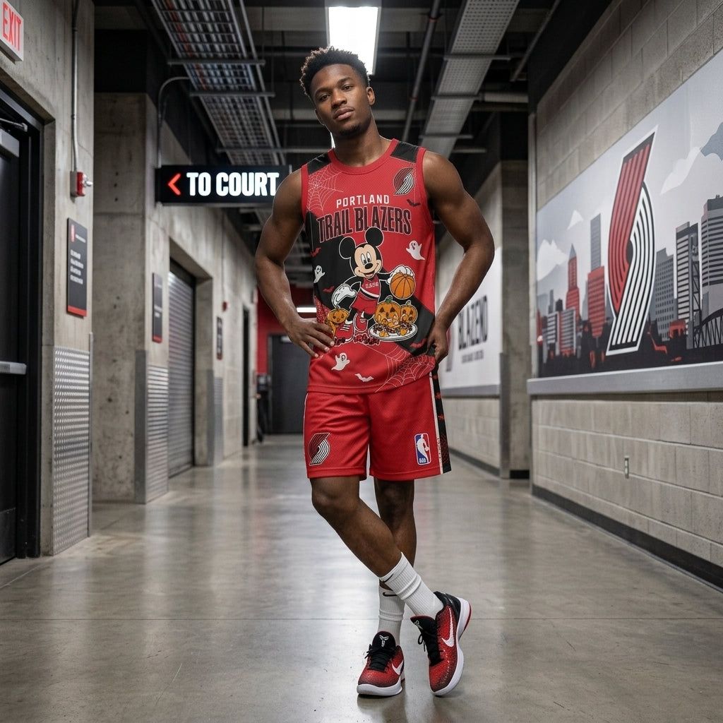 Limited Halloween Fan Set, Cartoon Mouse Basketball Jersey + Shorts | 30 Teams