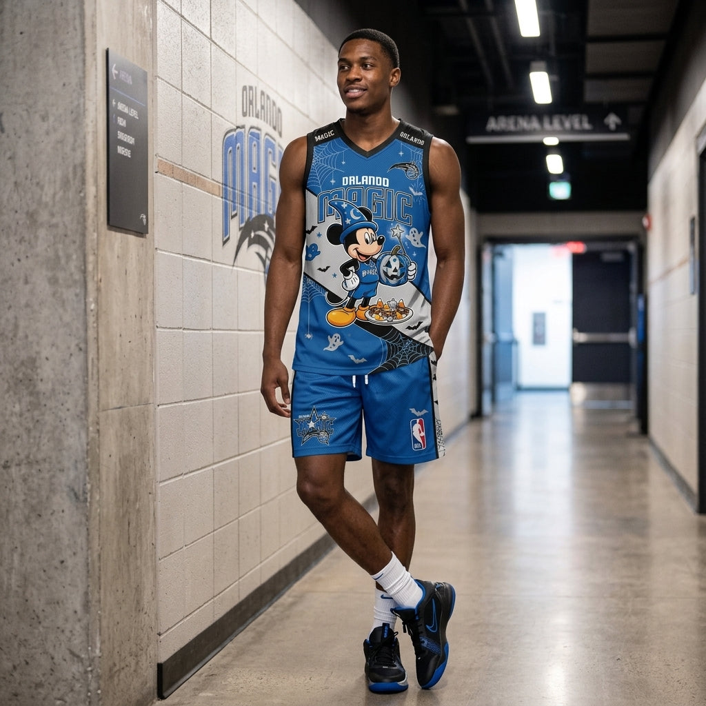 Limited Halloween Fan Set, Cartoon Mouse Basketball Jersey + Shorts | 30 Teams