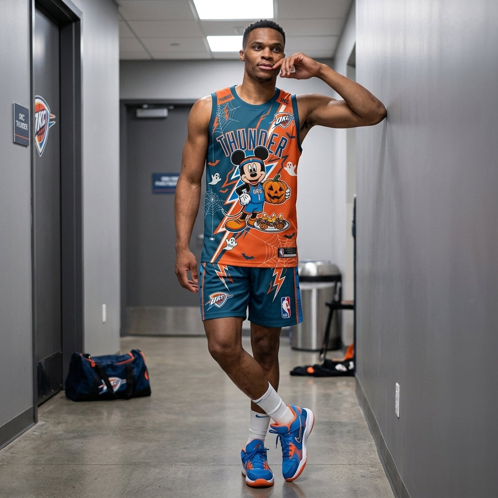 Limited Halloween Fan Set, Cartoon Mouse Basketball Jersey + Shorts | 30 Teams
