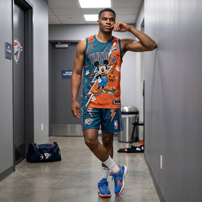 Limited Halloween Fan Set, Cartoon Mouse Basketball Jersey + Shorts | 30 Teams