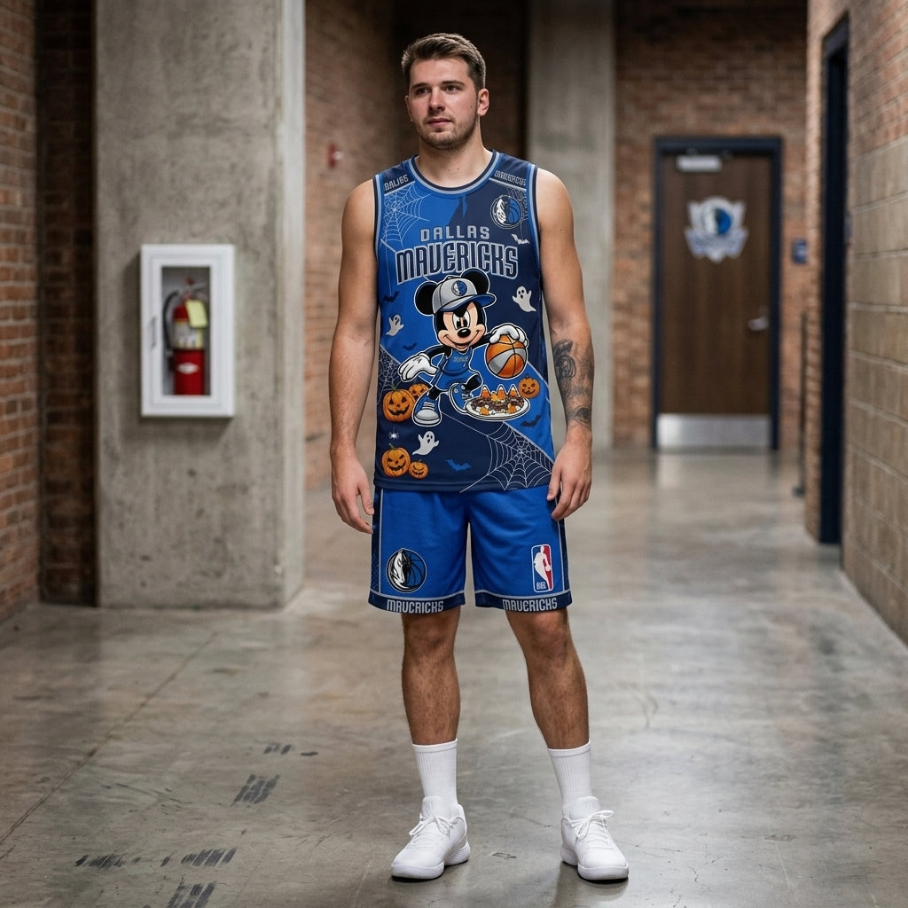 Limited Halloween Fan Set, Cartoon Mouse Basketball Jersey + Shorts | 30 Teams