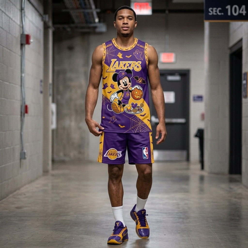 Limited Halloween Fan Set, Cartoon Mouse Basketball Jersey + Shorts | 30 Teams