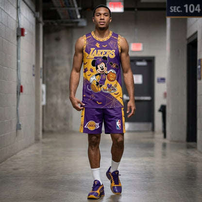 Limited Halloween Fan Set, Cartoon Mouse Basketball Jersey + Shorts | 30 Teams