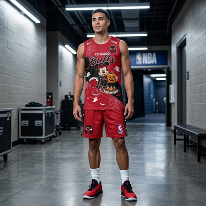 Limited Halloween Fan Set, Cartoon Mouse Basketball Jersey + Shorts | 30 Teams