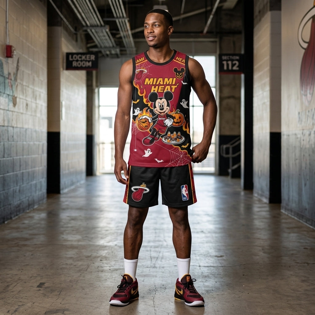 Limited Halloween Fan Set, Cartoon Mouse Basketball Jersey + Shorts | 30 Teams
