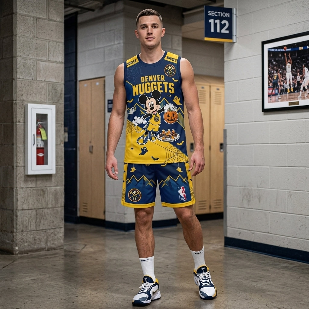 Limited Halloween Fan Set, Cartoon Mouse Basketball Jersey + Shorts | 30 Teams