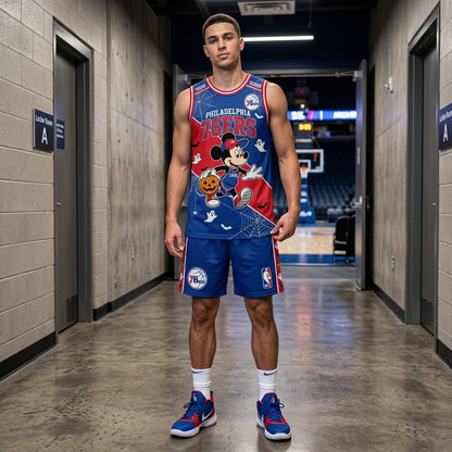 Limited Halloween Fan Set, Cartoon Mouse Basketball Jersey + Shorts | 30 Teams