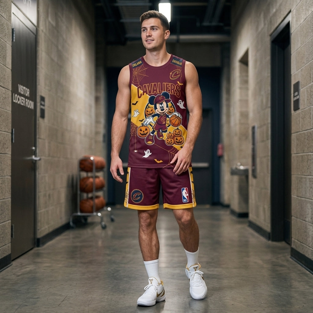 Limited Halloween Fan Set, Cartoon Mouse Basketball Jersey + Shorts | 30 Teams