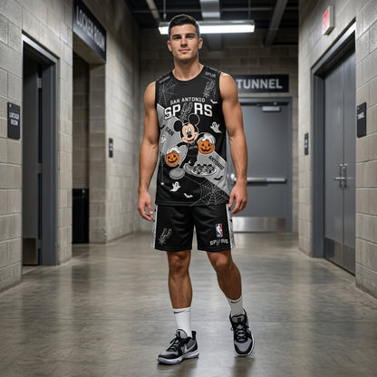 Limited Halloween Fan Set, Cartoon Mouse Basketball Jersey + Shorts | 30 Teams