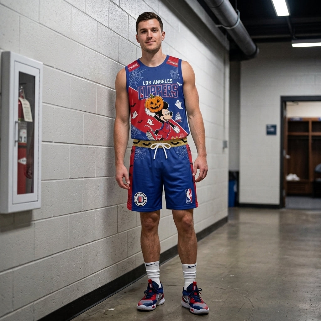 Limited Halloween Fan Set, Cartoon Mouse Basketball Jersey + Shorts | 30 Teams