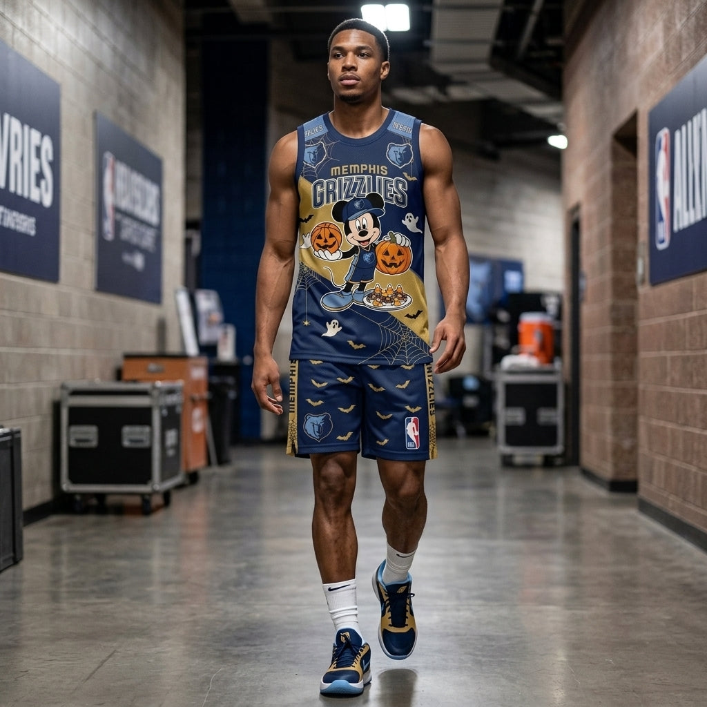 Limited Halloween Fan Set, Cartoon Mouse Basketball Jersey + Shorts | 30 Teams