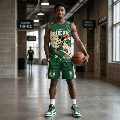 Limited Halloween Fan Set, Cartoon Mouse Basketball Jersey + Shorts | 30 Teams