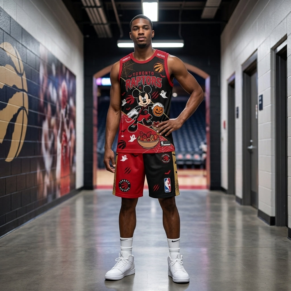 Limited Halloween Fan Set, Cartoon Mouse Basketball Jersey + Shorts | 30 Teams