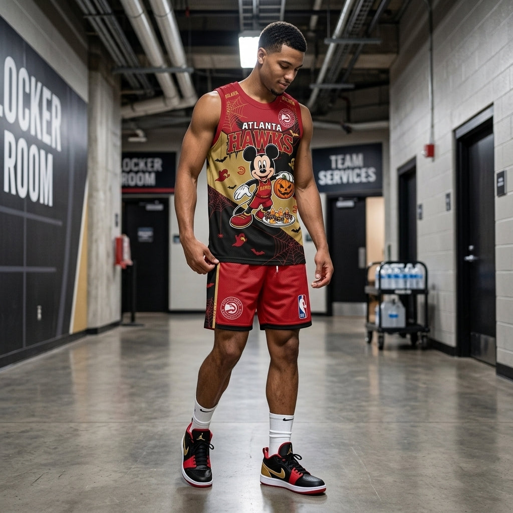 Limited Halloween Fan Set, Cartoon Mouse Basketball Jersey + Shorts | 30 Teams