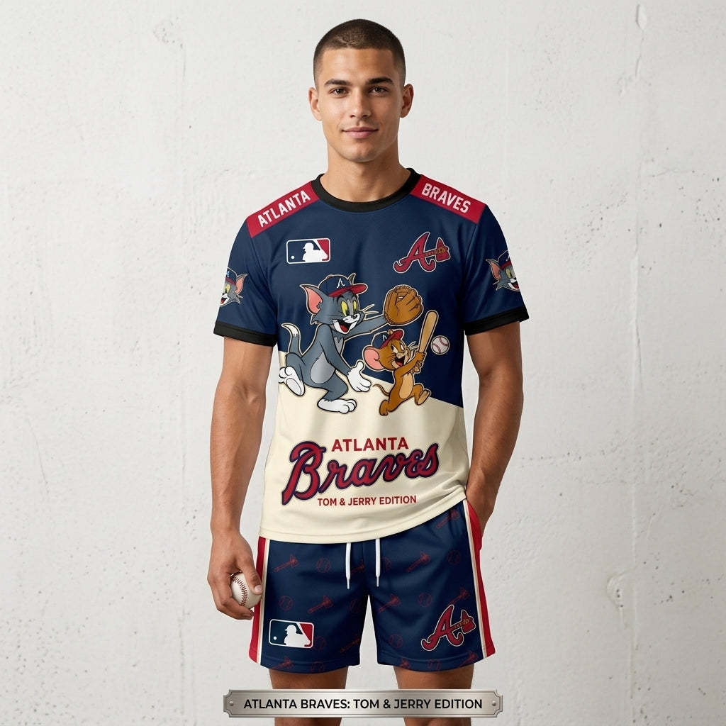 All USA Baseball Teams Inspired Fan Set, Graphic T-Shirt And Shorts Combo Outfit