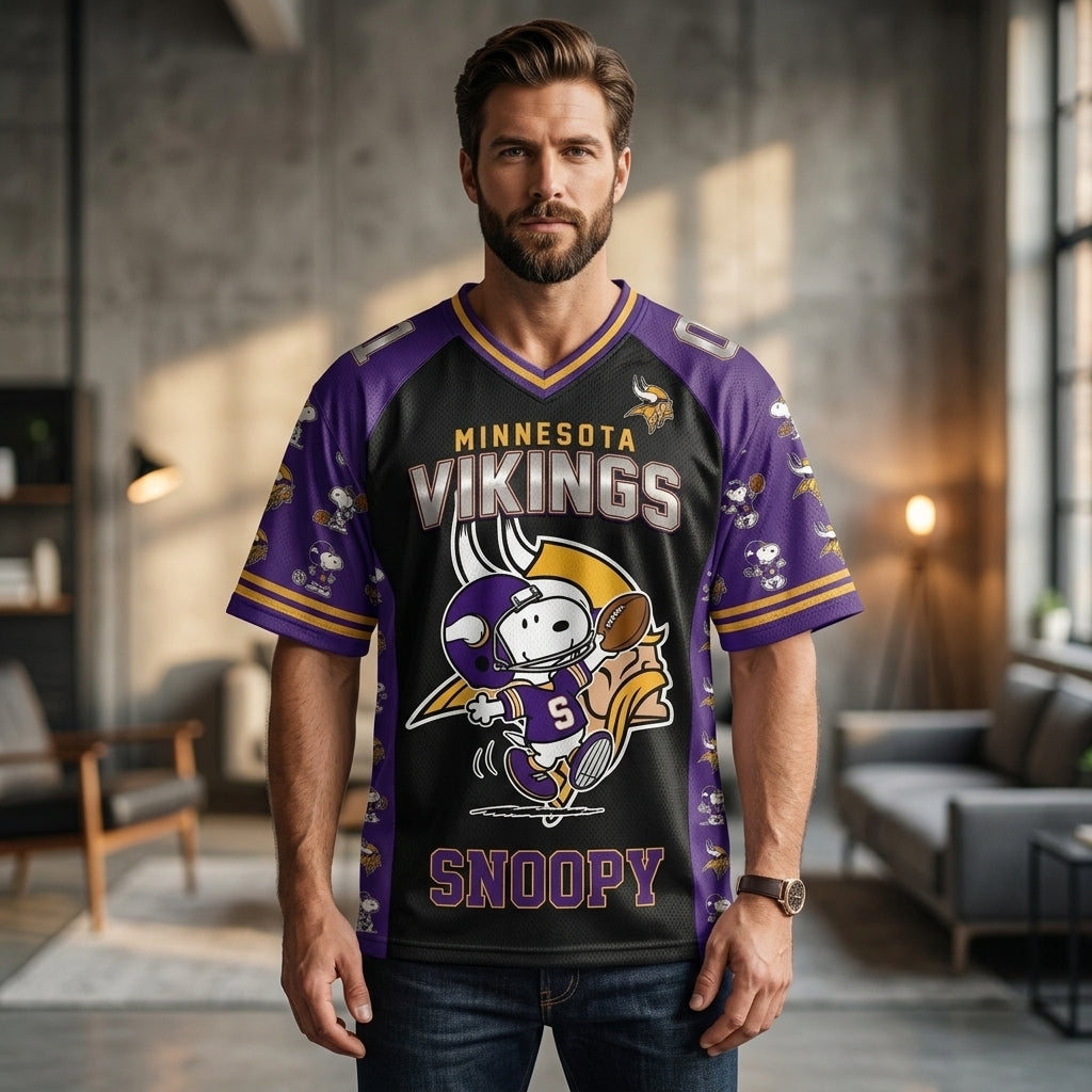 32 Teams Available | Cartoon Beagle Football Jersey, Sport Fan Shirt